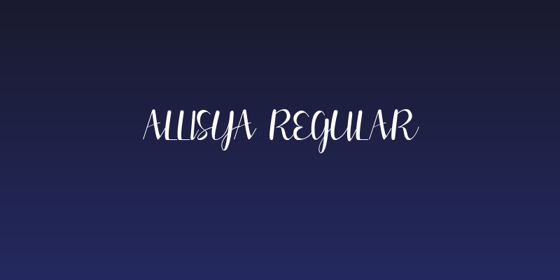 Allisya Regular Social Header