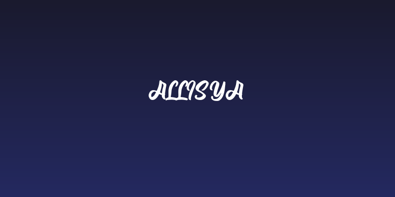 Allisya Social Header