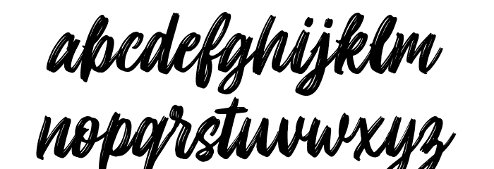 Allitha Font LOWERCASE