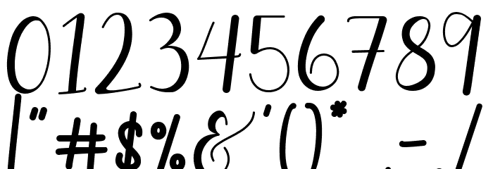 Allitta Calligraphy Font OTHER CHARS