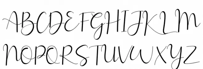 Allitta Calligraphy Font Litere mari
