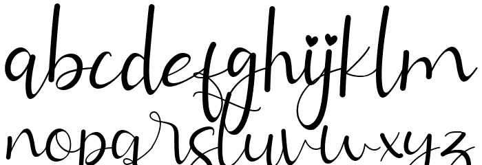 Allitta Calligraphy Font LOWERCASE