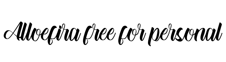 Alloefira free for personal  baixar fontes gratis
