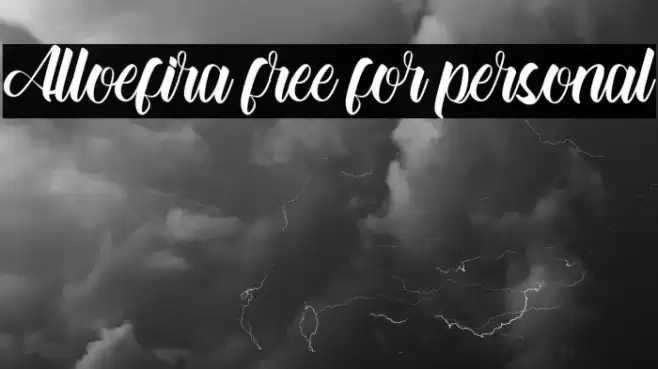 Alloefira free for personal Font examples