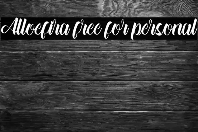 Alloefira free for personal Font examples