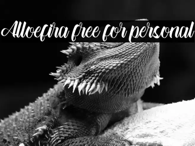 Alloefira free for personal Font examples