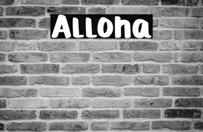Alloha 字体 examples