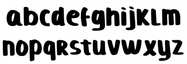 Alloha Schriftart Kleinbuchstaben