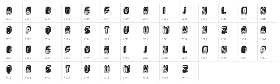 Allora Regular Character Map