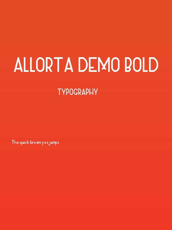 Allorta Demo Bold Poster