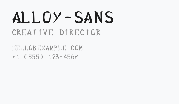 Alloy-Sans Business Card