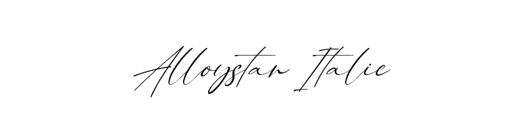 Alloystan Italic  フリーフォントのダウンロード