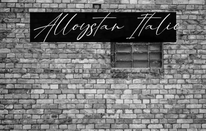 Alloystan Italic Font examples