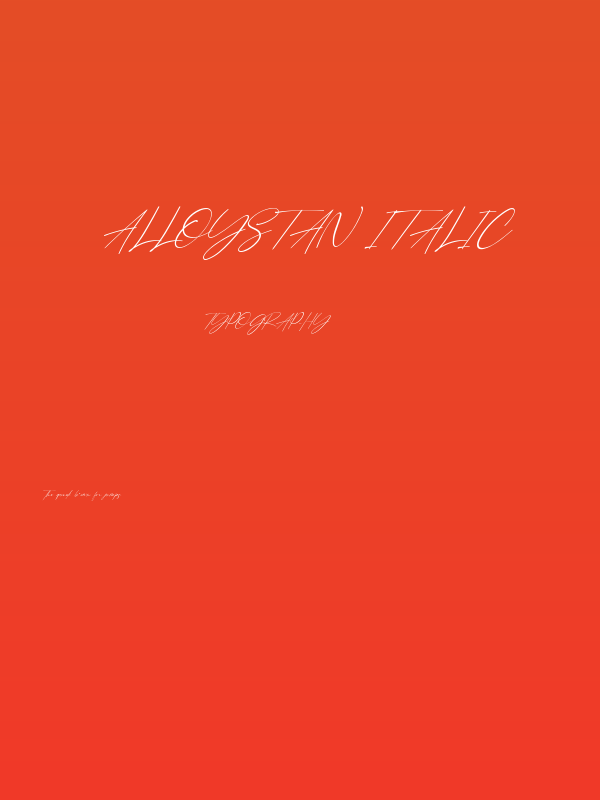 Alloystan Italic Poster