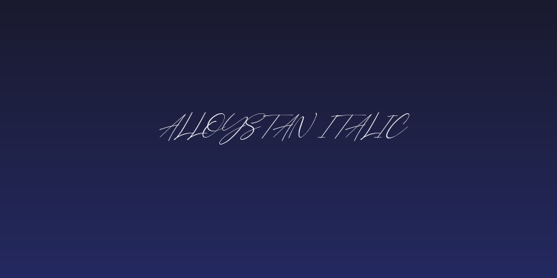 Alloystan Italic Social Header