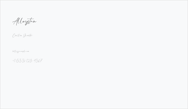 Alloystan Business Card