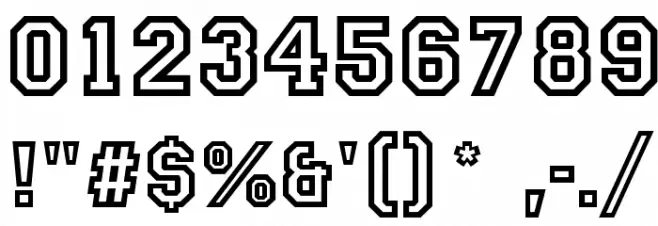 Allstar Regular Font Alte caractere