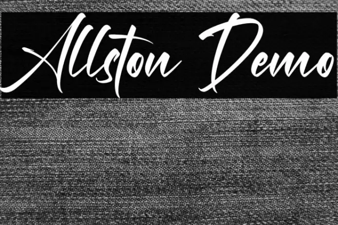 Allston Demo Font examples