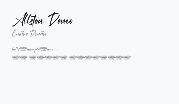 Allston Demo Business Card