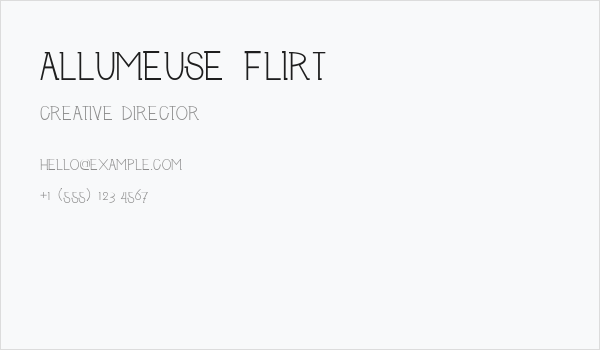 Allumeuse Flirt Business Card
