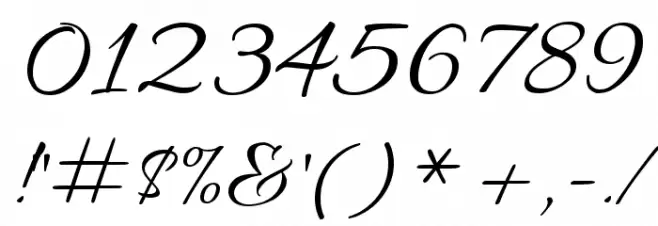 Allura Regular Font OTHER CHARS