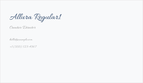 Allura Regular1 Business Card