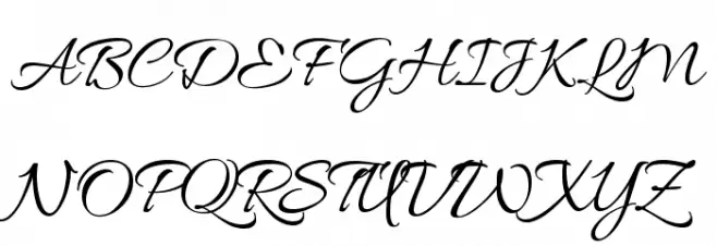 Allura Regular フォント 大文字