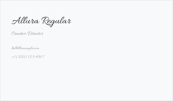Allura Regular Business Card