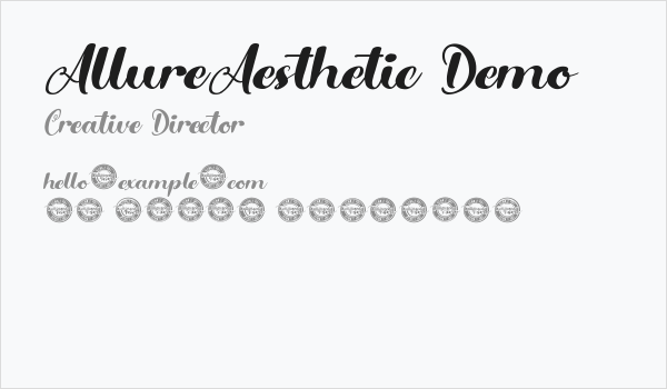 AllureAesthetic Demo Business Card