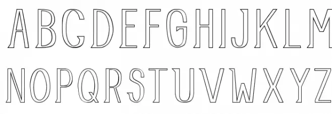 Allusion Outlined Schriftart Groß