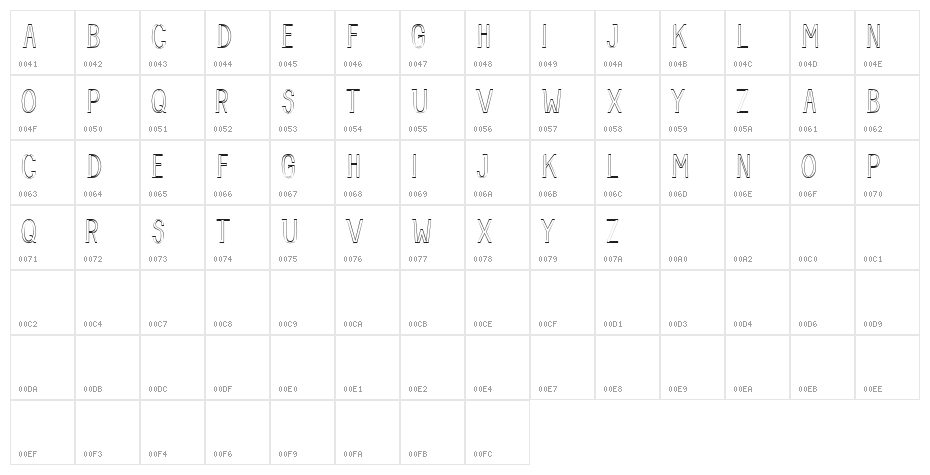 Allusion Outlined Character Map