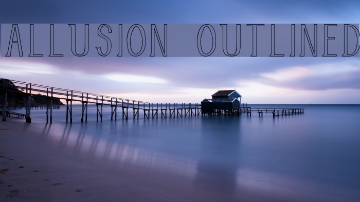 Allusion Outlined Шрифта examples