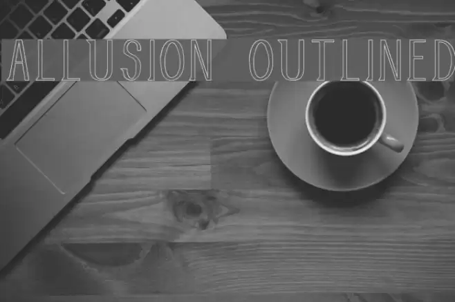 Allusion Outlined Font examples