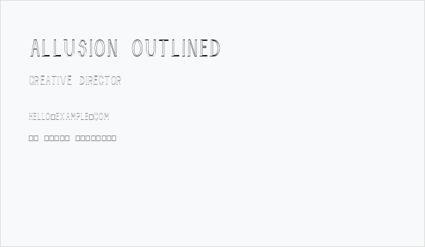 Allusion Outlined Business Card