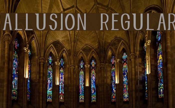 Allusion Regular Шрифта examples