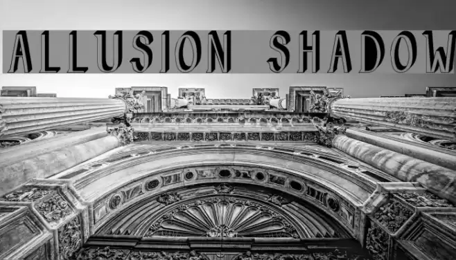 Allusion Shadow Font examples