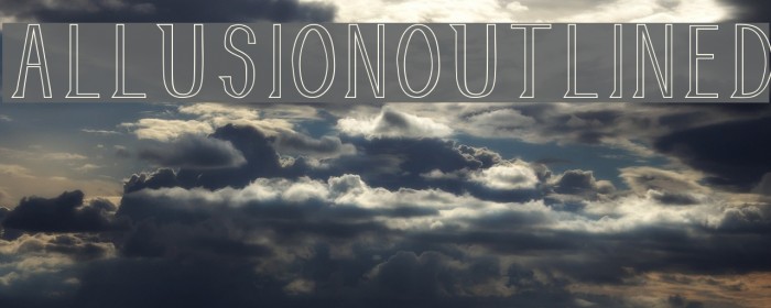 AllusionOutlined Font examples
