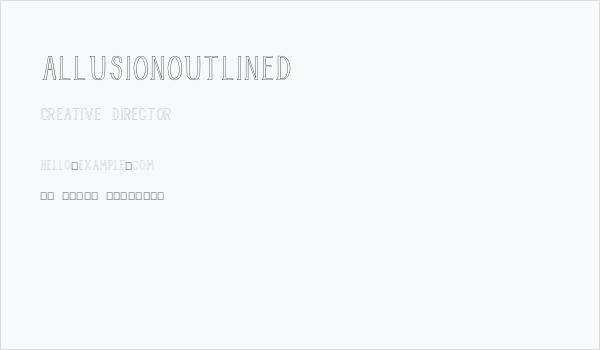 AllusionOutlined Business Card