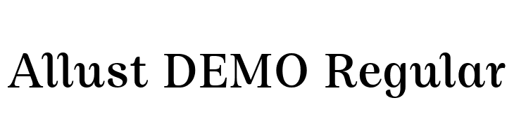 Allust DEMO Regular  免费字体下载