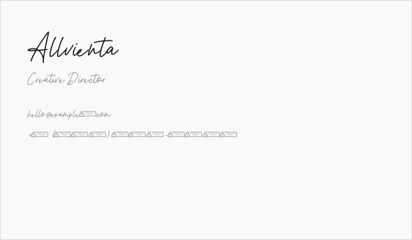 Allvienta Business Card