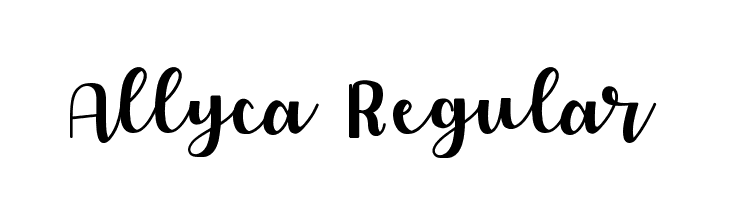 Allyca Regular  नि: शुल्क फ़ॉन्ट्स डाउनलोड