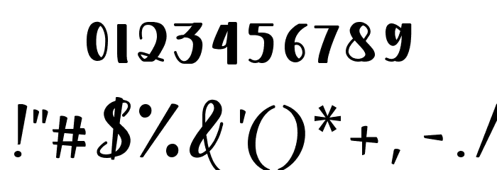 Allyca Regular Font OTHER CHARS