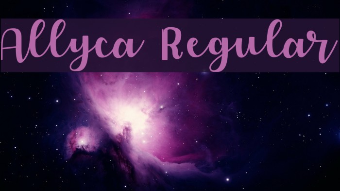 Allyca Regular Font examples