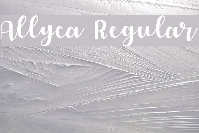 Allyca Regular Font examples