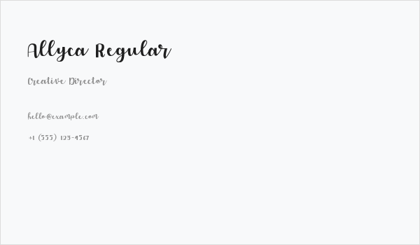 Allyca Regular Business Card