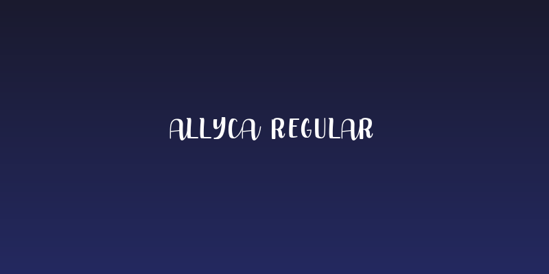 Allyca Regular Social Header