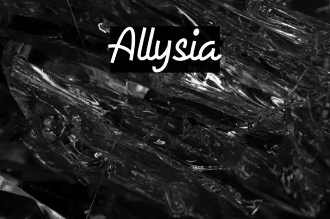Allysia Font examples
