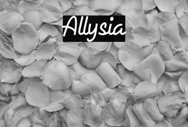 Allysia Font examples