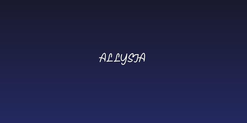 Allysia Social Header