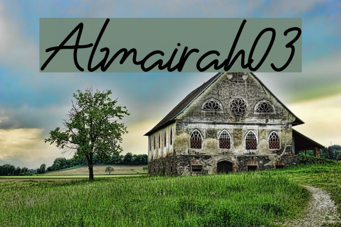 Almairah03 Font examples